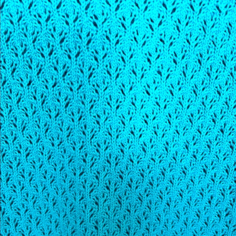 Izod Women's Turquoise Blue crewneck cotton weave Sweater, size L